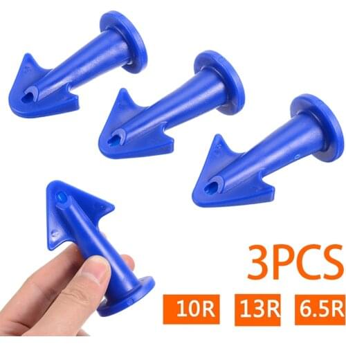 3pcs Rubber Caulking Nozzle Glass Scraping Removal Nozzle Sealant Tool 6.5R 10R 13R Hand Caulking Tool Accessories