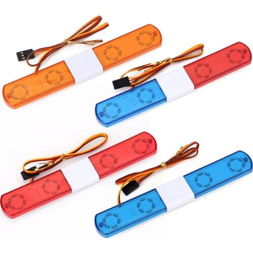 5 Modes 113/143mm RC Police Flash LED Light Bar Alarming Light for 1/14 1/10 HSP Kyosho Traxxas Tamiya RC Car Accessories