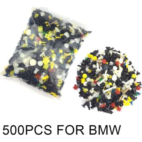 500PCS Auto Retainer Clip Car Fastener Set Push Pin Plastic Rivets For BMW E53 E60 E61 E39 Car Rivet Clips Sets Dropshipping New