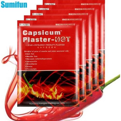 8pc Hot Pepper Analgesic Patch Rheumatoid Arthritis Knee Muscle Joints Orthopedic Pain Relief Body Massage Medical Plaster C2352