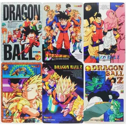 9pcs/set Dragon Ball Jumbo Adventure Stories No.1 Super Saiyan Heroes Battle Card Ultra Goku Vegeta Game Collection Cards