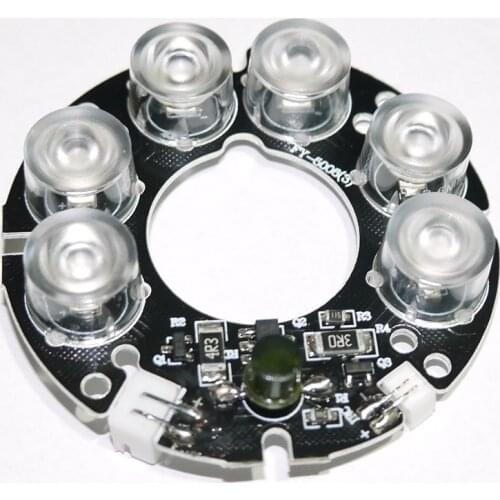 CCTV Accessories Nano-infrared 6 Grain IR LED board for Surveillance cameras night vision diameter 53mm