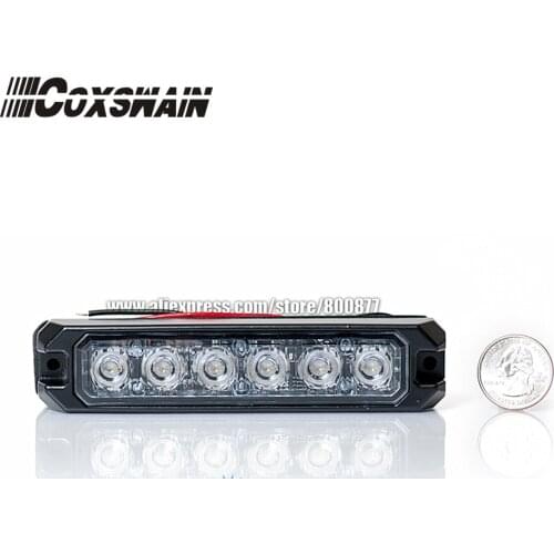 T6 Car external warning lights LED grill surface mount lighthead , DC12V or 24V, 22 patterns, 3W each LED, waterproof