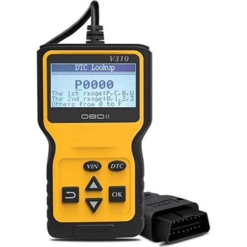 Car Code Reader V310 OBDII EOBD 16pin Auto Automobile Diagnostic Scanner Tools For All OBD2 OBD II Protocols Cars LCD Display