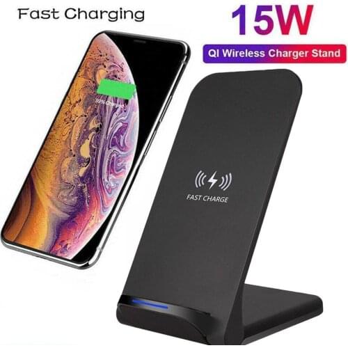 15W Fast Qi Wireless Charger Charging Dock Stand For iPhone11 Huawei P20 S20 Xs X 7 For Samsung Pro 8 Wireless Max Charger X6C9