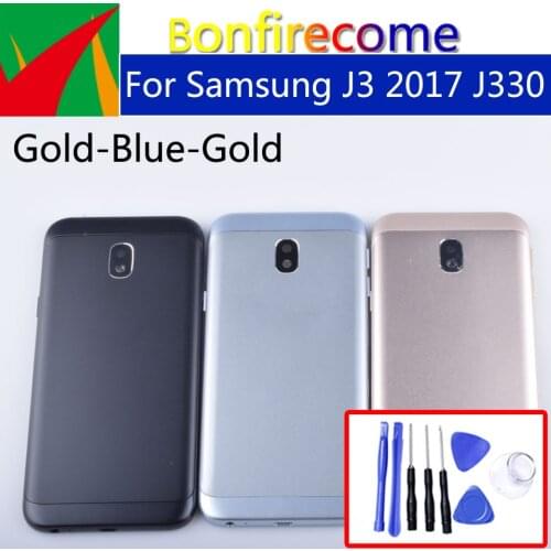 Original For Samsung Galaxy J3 2017 J330 J330F SM-J330F Housing Battery Cover Back Cover Case Rear Door Chassis Shell