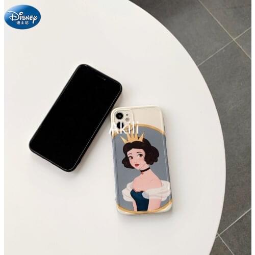 Mermaid Princess Snow White Silicone Case for IPhone 11 12Pro Xs Max iPhone SE 2020 7 8 Plus Official Liquid Silicon Full Cover