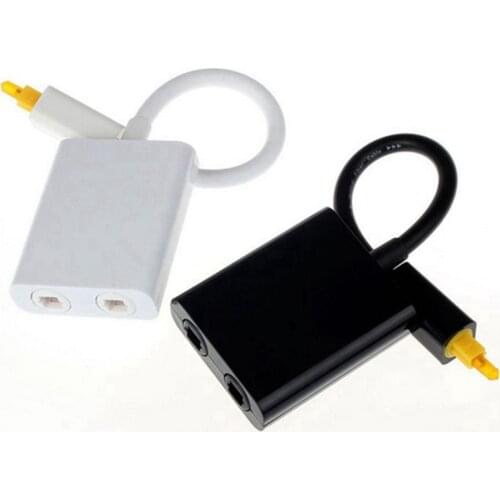 Digital SPDIF Optical Audio Splitter 2 Way Toslink Splitter Adapter 1 input 2 Output SPDIF Optical Cable Splitter Hub for CD DVD