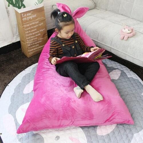 Childrens rabbit bag sleeping reading lazy comfortable sofa plush cloth childrens toy bag closet organizer storage