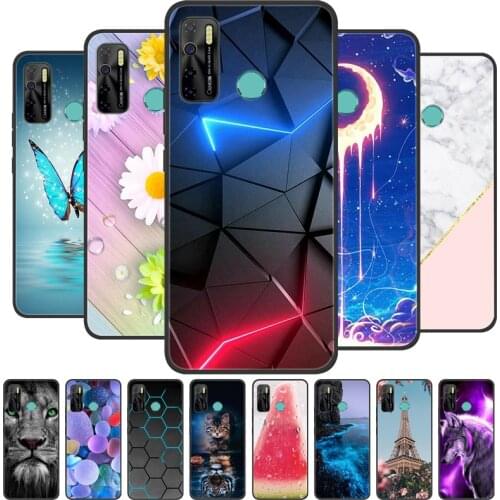For TECNO Camon 15 Air Case Wolf Cartoon Silicon Soft TPU Back Cover For TECNO Camon15 Air Phone Cases Camon 15Air Fundas Coque