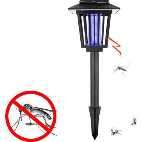 Home solar energy anti-mosquito lamp square into the ground to insert portable dual-use insecticidal lamp LED garden lights