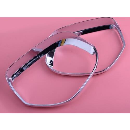 DWCX 2pcs Side Rearview Mirror Shield Rain Visor Cover Frame Trim Sticker Silver ABS Fit For Mitsubishi Outlander 2016 2017 2018