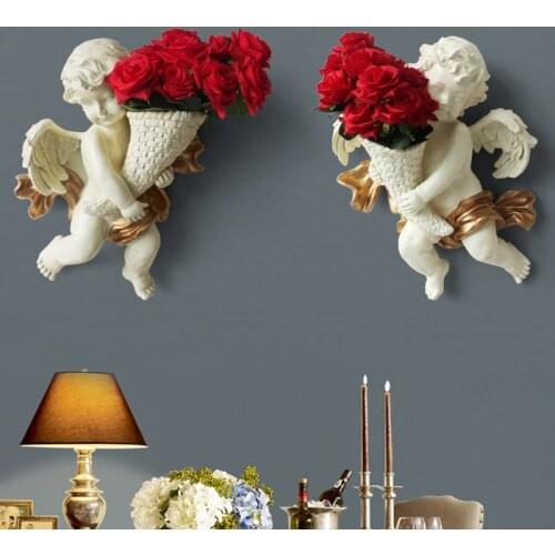 European Angel Stereo Wall Hanging Creative Living Room TV Background Wall Pendant Home Decoration nordic decoration home