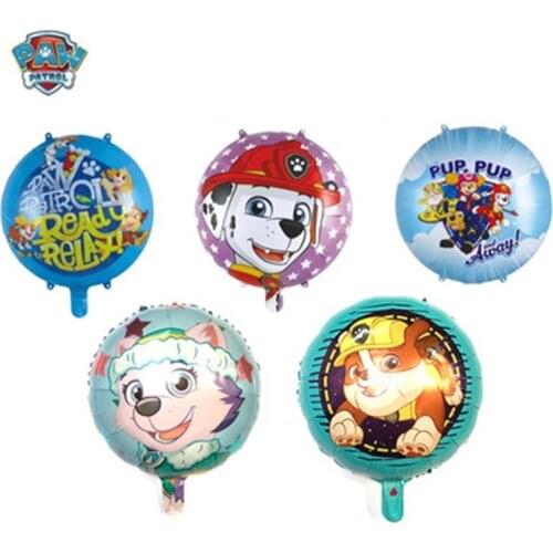 New Paw Patrol Dog Ballons Toys Action Figures Model Patrulla Canina doll Boys Girls Birthday Party DIY Deco Gift For Children