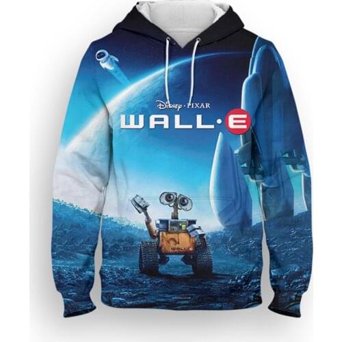 WALL·E Hoodies Mens clothing 3D Print New Cool Boy Girl Children Oversized hoodie Autumn Harajuku Women hooded Sweatshirts