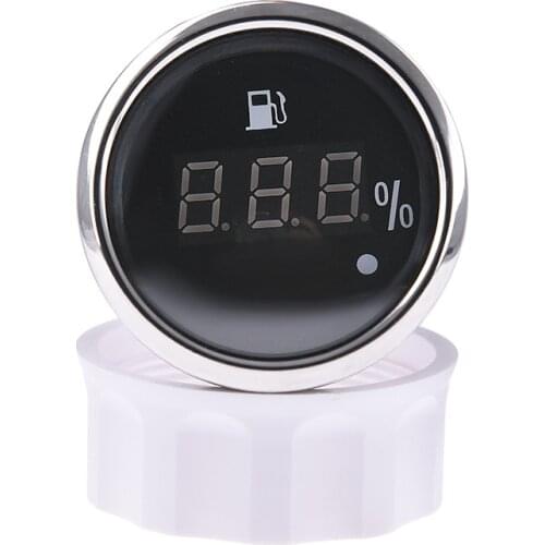 New 0-190 / 240-33 ohm Digital 52mm Fuel Level Gauge For Boat Car Truck Oil Level Meter 9-32V Motorcycle Accessories