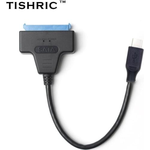 TISHRIC USB SATA Converter Type-c To SATA Cable USB 3.0 To SATA Interface 22pin Adapter Support 2.5 Inches SSD HDD Hard Drive