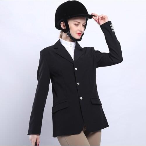 Horser Riding Jacket Women Men Equestrian Equipment Black Suit Blazer Coat Tops Horse Clothes For Riding Autumn Winter Clothing