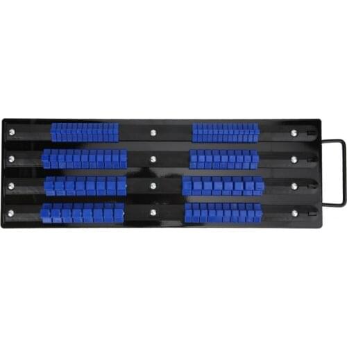 1/2in 3/8in 1/4in Multifunction Drive Socket Holder Tray Rack Storage Stand Rail With 80 Socket Clips