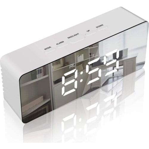 Multifunction Creative Mirror Alarm Clock Durable Practical Multifunctional Simple Style Alarm Clock