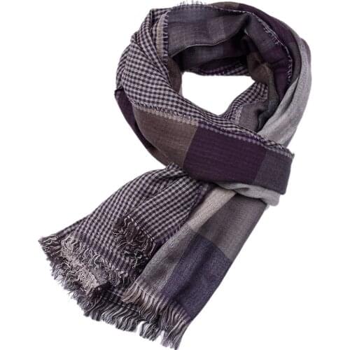 Fashion Plaid Fringe Mens Scarves Winter Poncho Fringe Muslim Hijabs Islamic Women Headscarves Shawl Stole 70x180cm