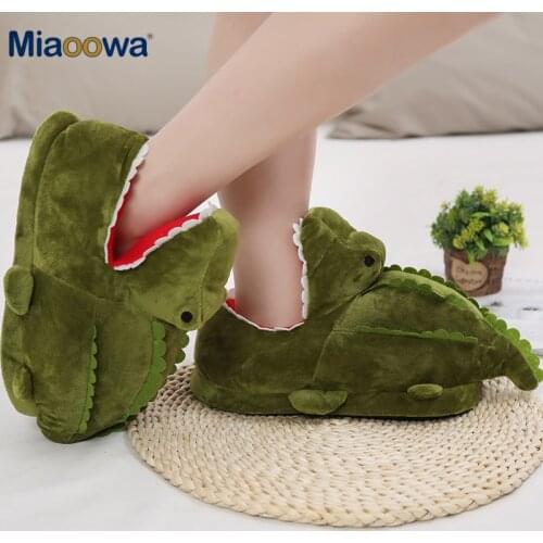 Simulated Crocodile Soft Stuffed Animals Man Woman Couple Winter Shoes Cotton Gifts Cartoon Plush Toys Cute Christmas Gifts