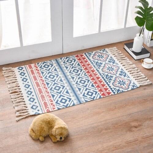 Tassel Non-slip Floor Mat For Bathroom Long Kitchen Mat Entrance Doormat Home Floor Decoration Living Room Carpet Rug