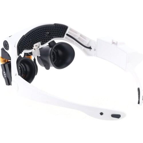 New Led Light Lamp Double Eye Glasses Loupe Lens Glasses Magnifier Watchmaker Jewelry Optical Magnification Magnifying Glass