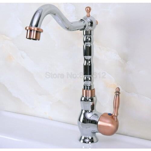 Polished Chrome Faucet Kitchen Sink Mixer Swivel Spout Bathroom Basin Tap Deck Mounted tnf909