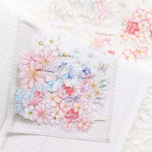 Lovely Little Flower and Bowknot Washi Masking Tapes for Card Making Bullet Journal DIY Scrapbooking Label Stickers