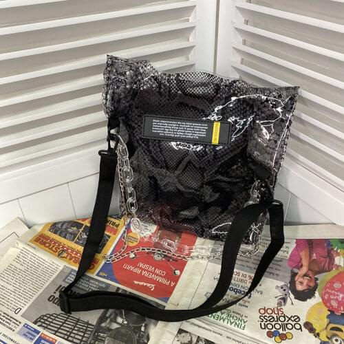 Transparent Bags Women Lace acrylic shoulder straps Clear Handbag Bag Female Big Shopper Composite Bags Tote Bags Lady Summer