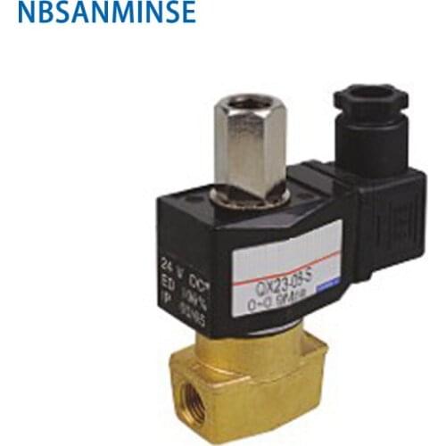 Direct acting square coil Two way two position solenoid valve Pressure 0~0.9MPa Connection size 1/4&1/8&3/8 QX22-06S NBSANMINSE
