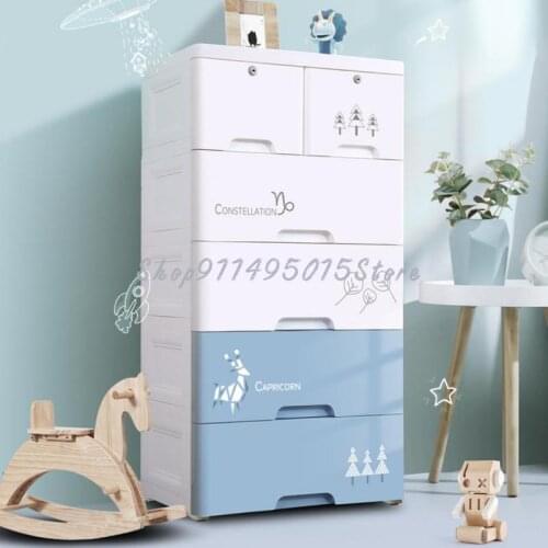 Thicken Drawer Storage Cabinet Baby Wardrobe Toys Childrens Clothes Storage Box Storage Cabinet Chest Of Drawers