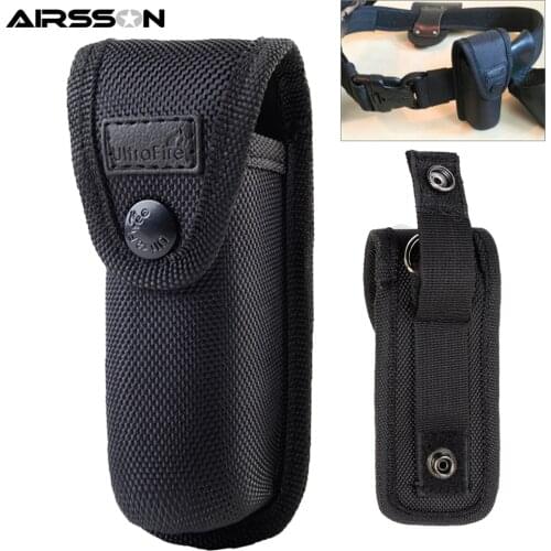 Tactical Molle Flashlight Pouch Protect Holder Portable LED Torch Holster Duty Belt Carry Case Outdoor Camping Hunting Tools