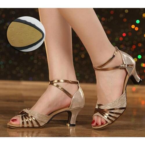 Hot selling Brand Modern Dance Shoes Salsa Ballroom Tango Latin Shoes For Girls Ladies open toe dance shoes for women