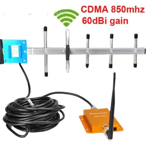 W/ 10M cable & yagi antenna gain 60dbi CDMA repeater 850Mhz signal booster cdma booster repeater,cdma amplifier signal booster