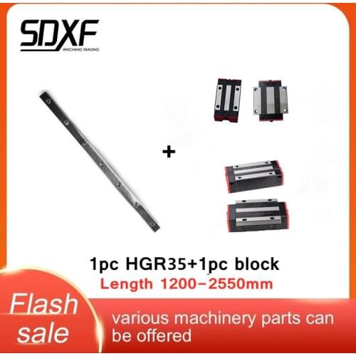 1PCS Linear Rail Guide HGR35 HGH35CA/HGW35CC /Flange lengthened / Square lengthened length 1200mm to2500mm