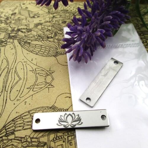10pcs--Lotus Flower Connector stainless steel charms more style for choosing DIY Charms pendants for necklace 30x7mm