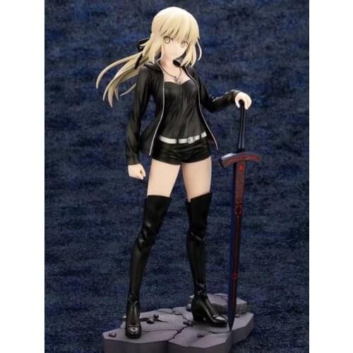 24cm Japanese anime figure Fate/Grand Order black saber Arutoria Pendoragon Arturia and Altria action figure collectible model