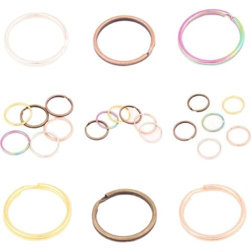 50pcs/lot 22mm DIY Metal Key Holder Split Rings Unisex Keyring Keychain Keyfob Accessories Keychain Making Accessories Handmade