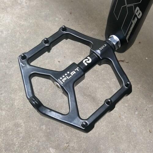 Black BMX MTB Pedals Mountain Road Bicycle Pedal Cleats Flat Pegs Aluminum Alloy Sealed Bearing Ultralight Cycling Accessories