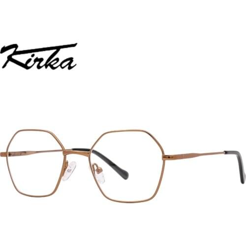Kirka Child Metal Glasses Frame Geometric Glasses Frame Full Rim Brand Design Frame for Kids Prescription Eyewear Frame Optical
