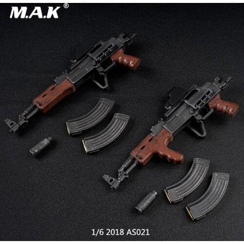1/6 Scale Figure Accessory AK47 Wood Grain Version Tactical Weapon Model With/No Grip for 12" Action Figure
