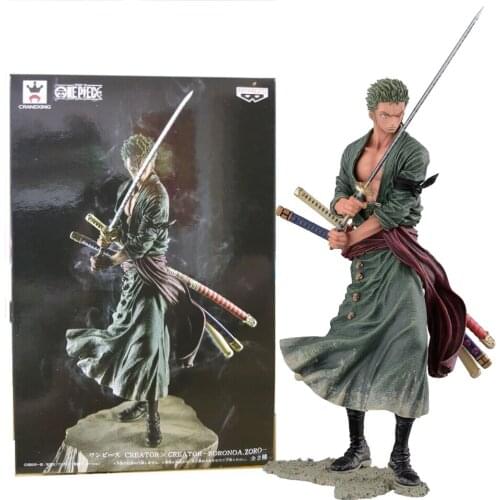 One Piece Zoro Model Toys Newest Action Souvenir Edition Three-sword Fighting Skill Zoro Boxed Doll Garage Kit Collectible Gifts