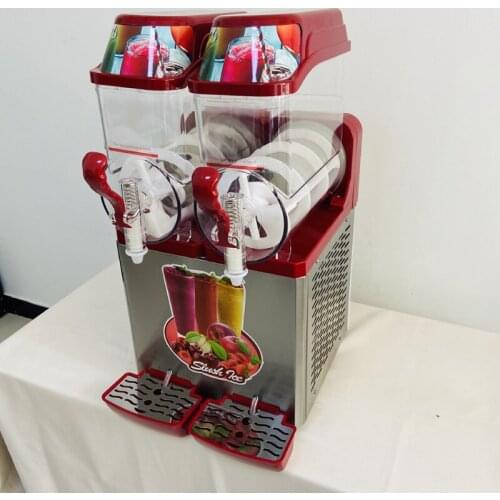 2 Bowls Commercial Automatic Ice Maker Smoothie Making Machine Snow Melt Slush Machine