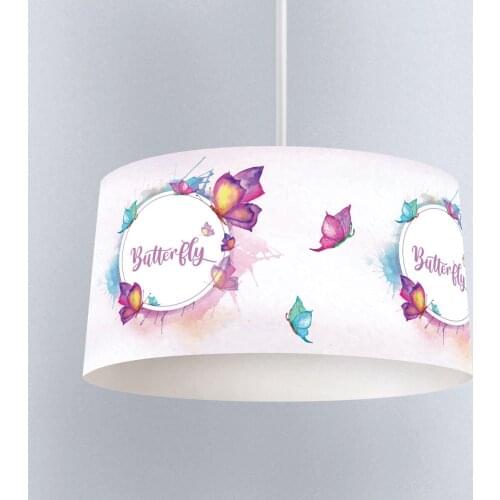 Lamp For Kids Bedrooms Light Chandelier for Living Room Childrens Room Powder Pink Butterfly Model 224