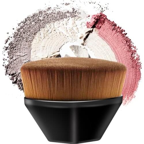 Hot !!Single Six Corners Powder Makeup Brushes No Trace Foundation Brush Silicone Soft Synthetic Make Up Brushes