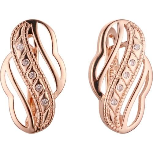 Fashion Earrings for Women 585 Rose Gold Earring Fashion Jewelry Designer Earrings for Women Luxury
