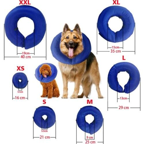 Inflatable Pet Collar Anti-bite Neck Collar Cute Cat Dog Puppy Neck Protective Circle Collar For Small Large Dogs U3