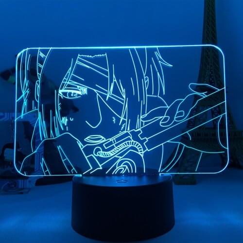 Attack on Titan Hange Zoe night Light Anime 3d Lamp for Bedroom Decoration Kids Gift Attack on Titan LED Night Light Hange Zoe